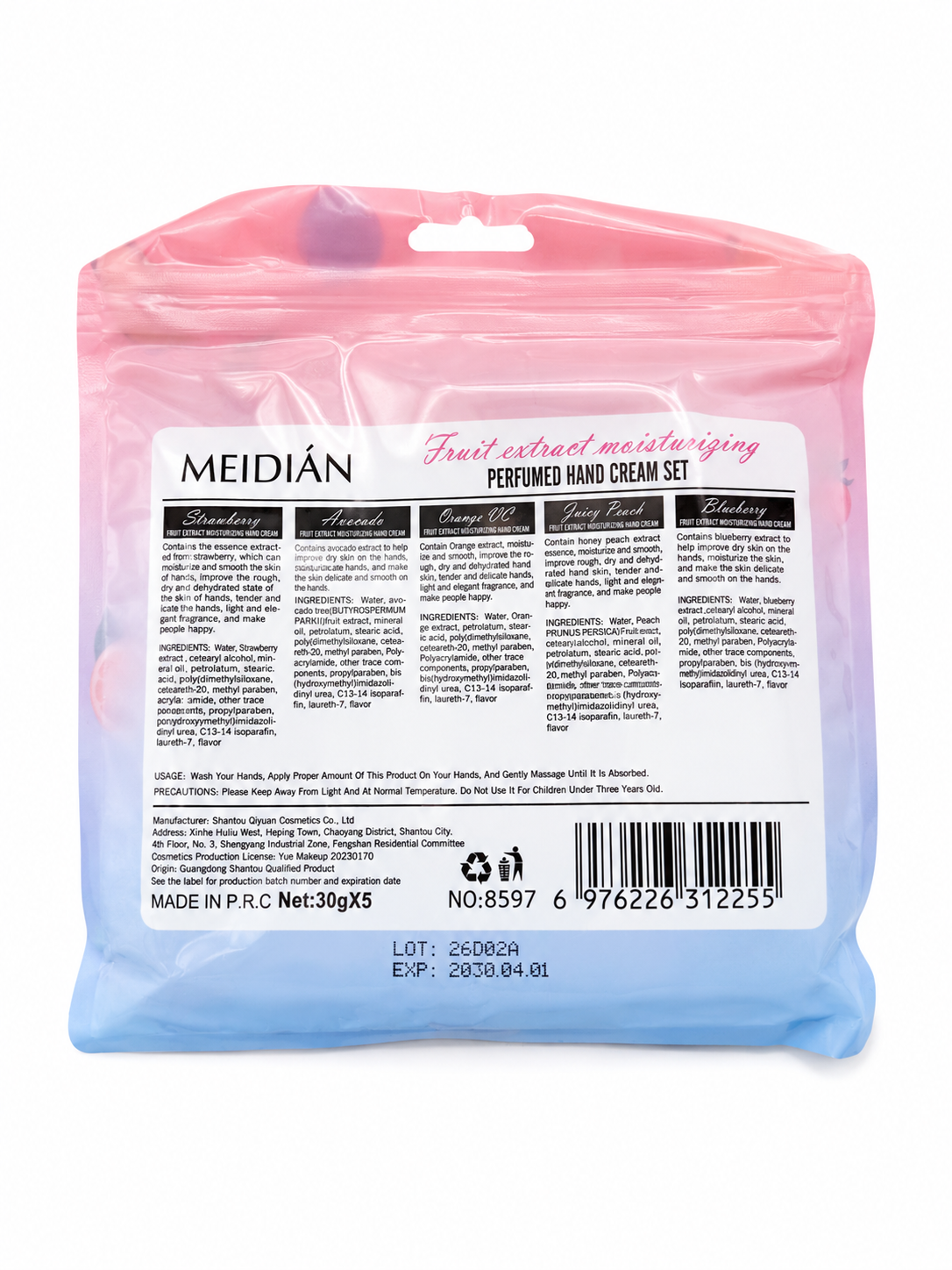 Meidian Perfumed Hand Cream Set